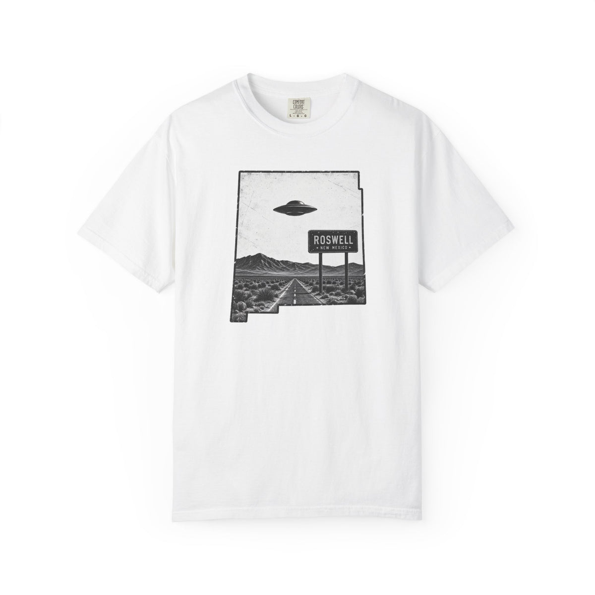 Roswell New Mexico UFO Shirt – Flying Saucer Desert Road Graphic Tee