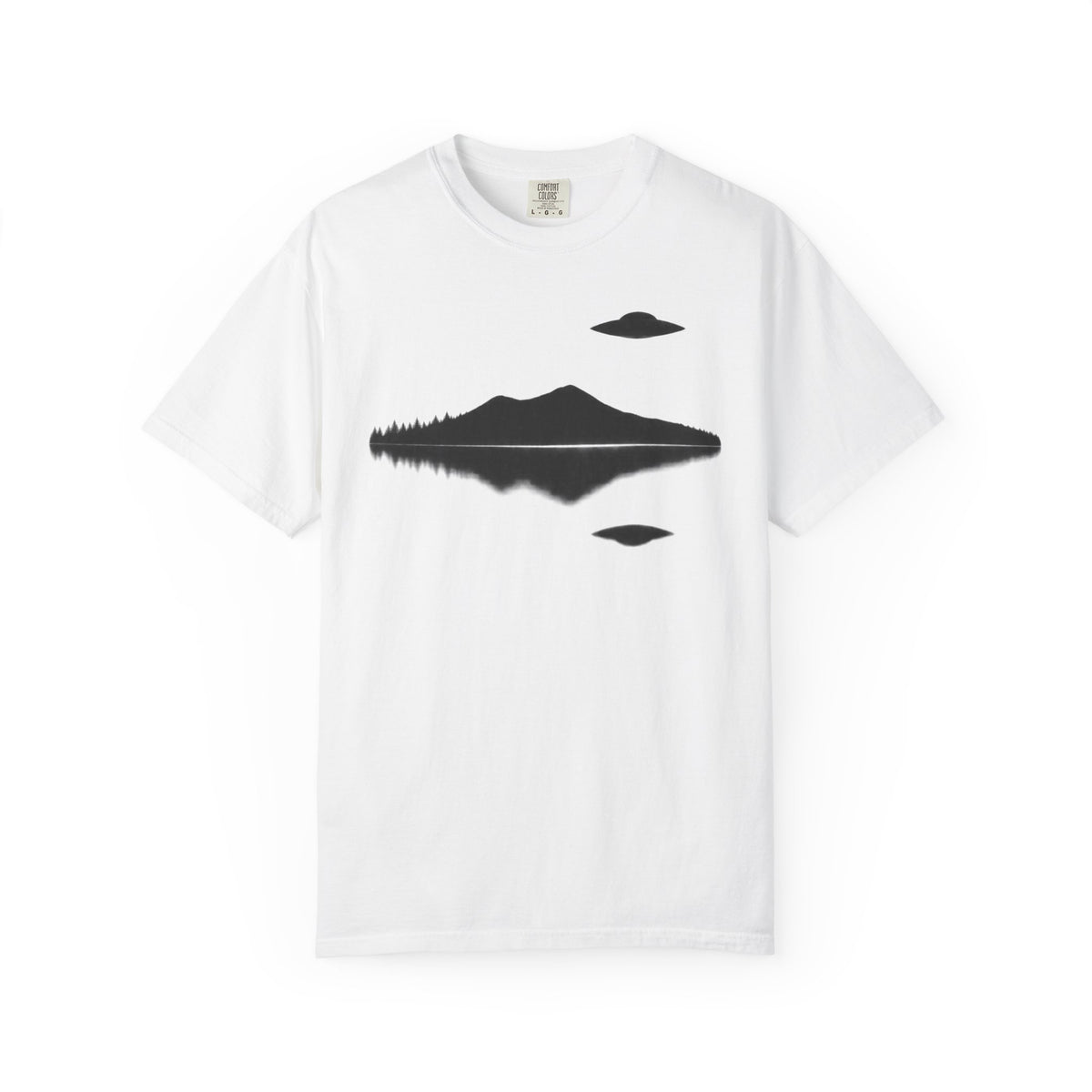 UFO Mountain Reflection Shirt – UAP Sighting Graphic Tee