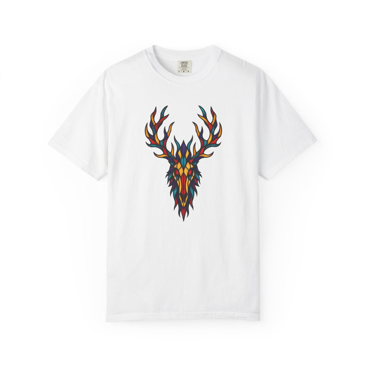 Colorful Wendigo Skull Shirt – Artistic Cryptid Horror Tee