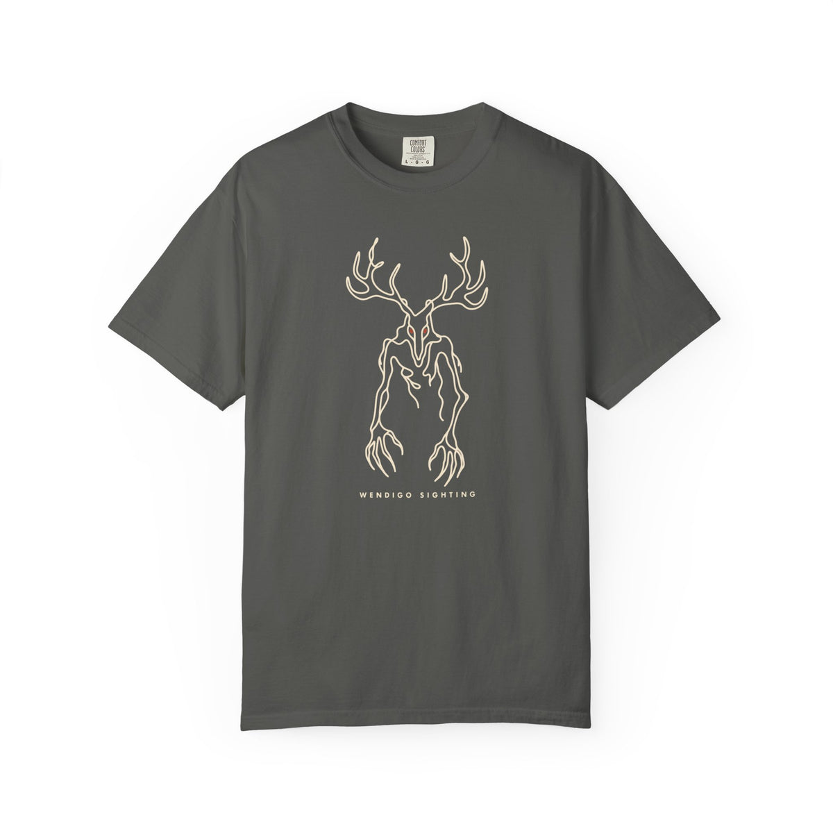Minimalist Wendigo Sighting Shirt – Antler Horror Graphic Tee