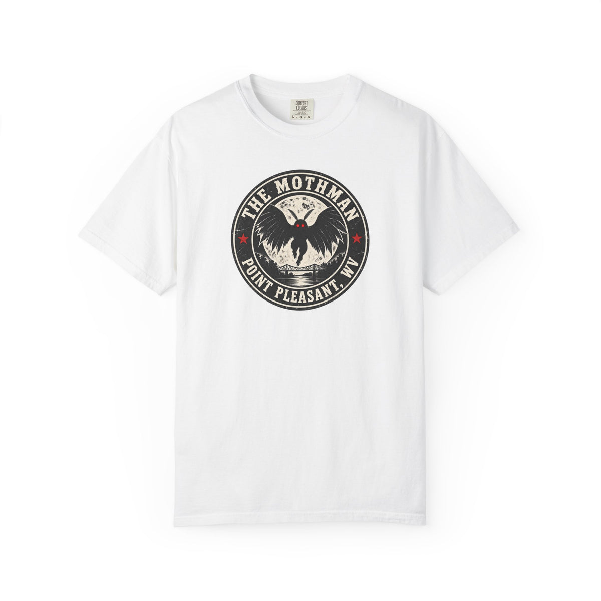 The Mothman Point Pleasant WV Shirt – Vintage Cryptid Seal Tee