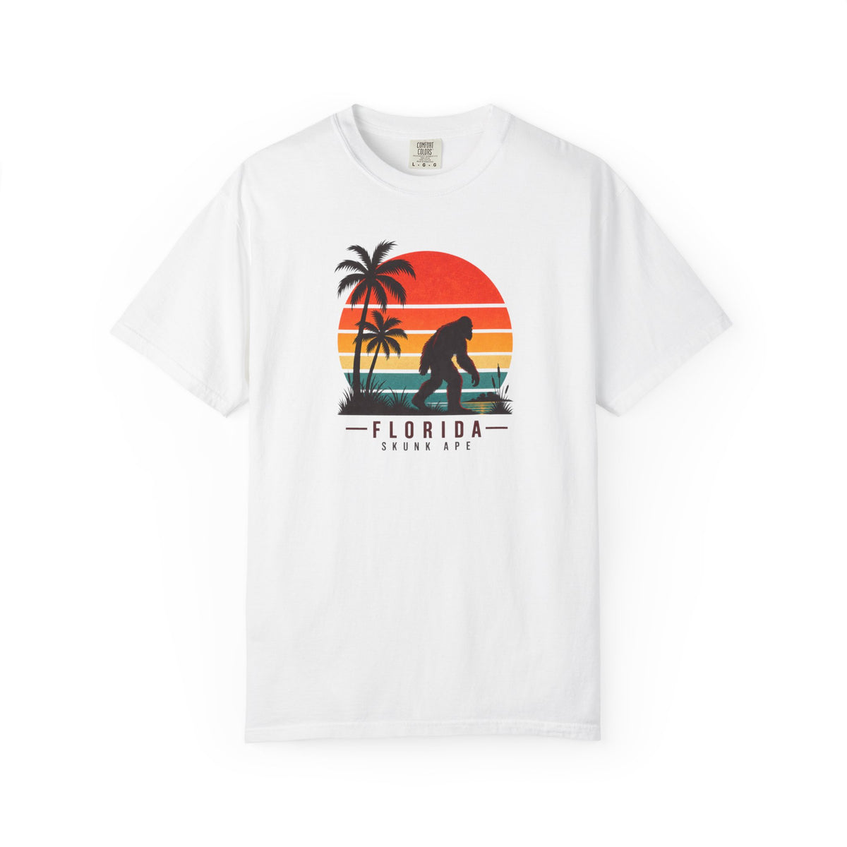 Florida Skunk Ape Shirt – Retro Sunset Cryptid Tee