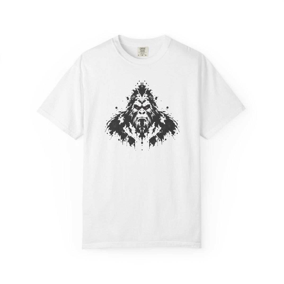 Grunge Bigfoot Shirt – Ink Splatter Sasquatch Graphic Tee