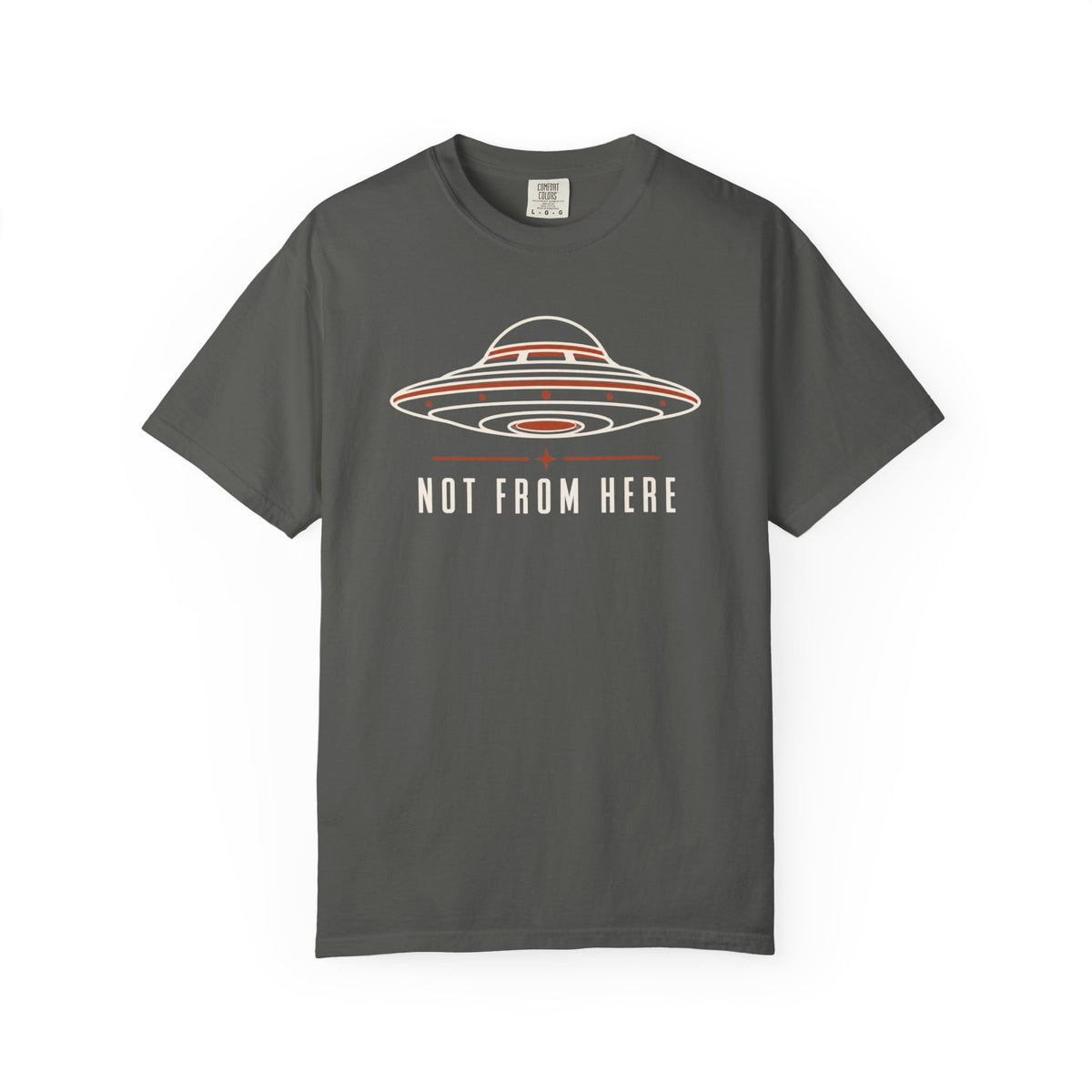 Not From Here UFO Shirt – Retro Flying Saucer Graphic Tee