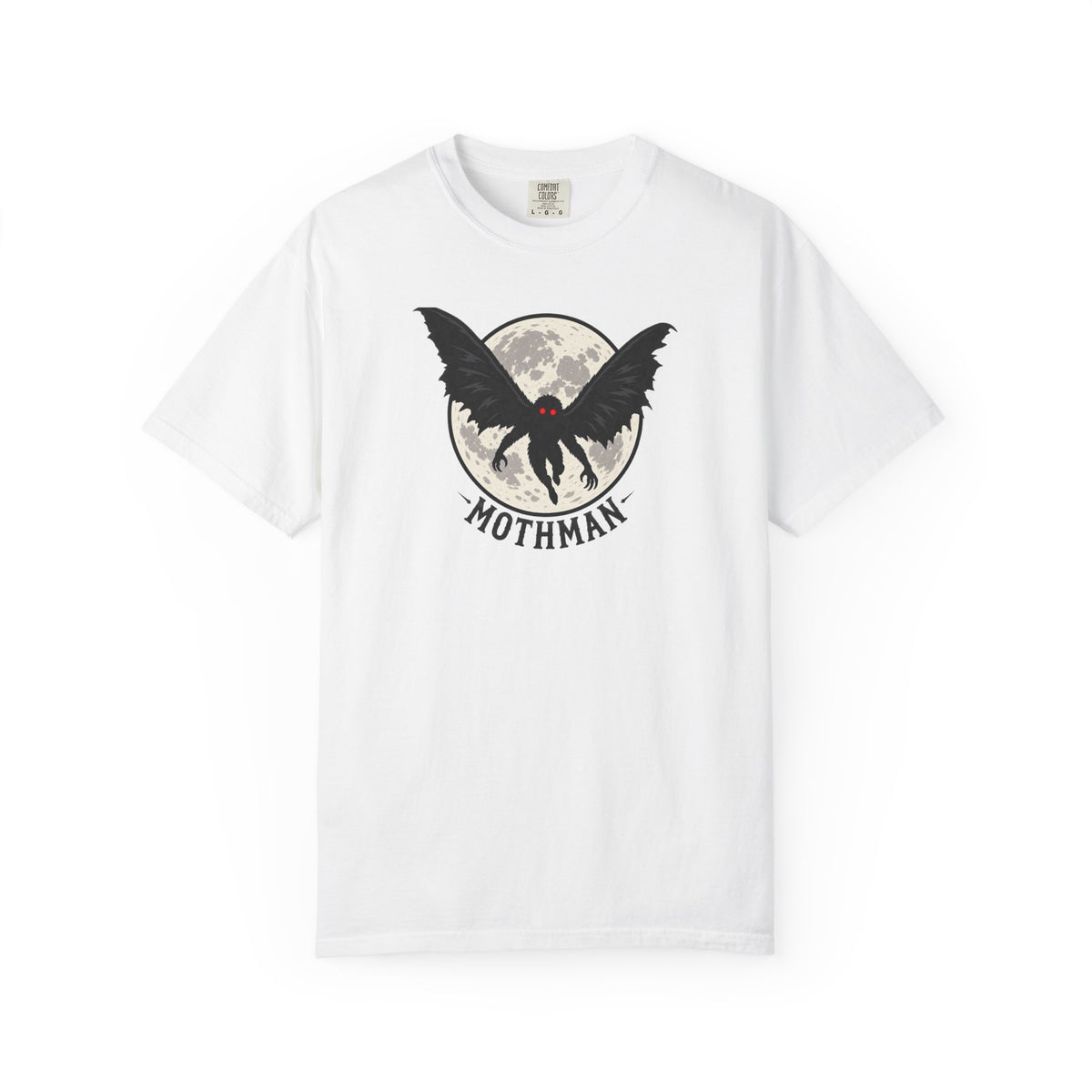 Moonlit Mothman Shirt – Red Eyes Cryptid Graphic Tee