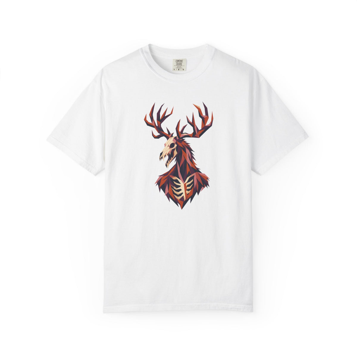 Geometric Wendigo Shirt – Deer Skull Cryptid Graphic Tee