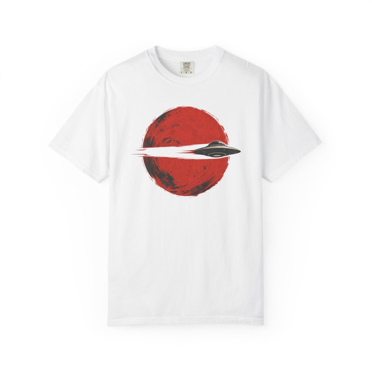 UFO Shirt – Red Planet Flying Saucer Graphic Tee