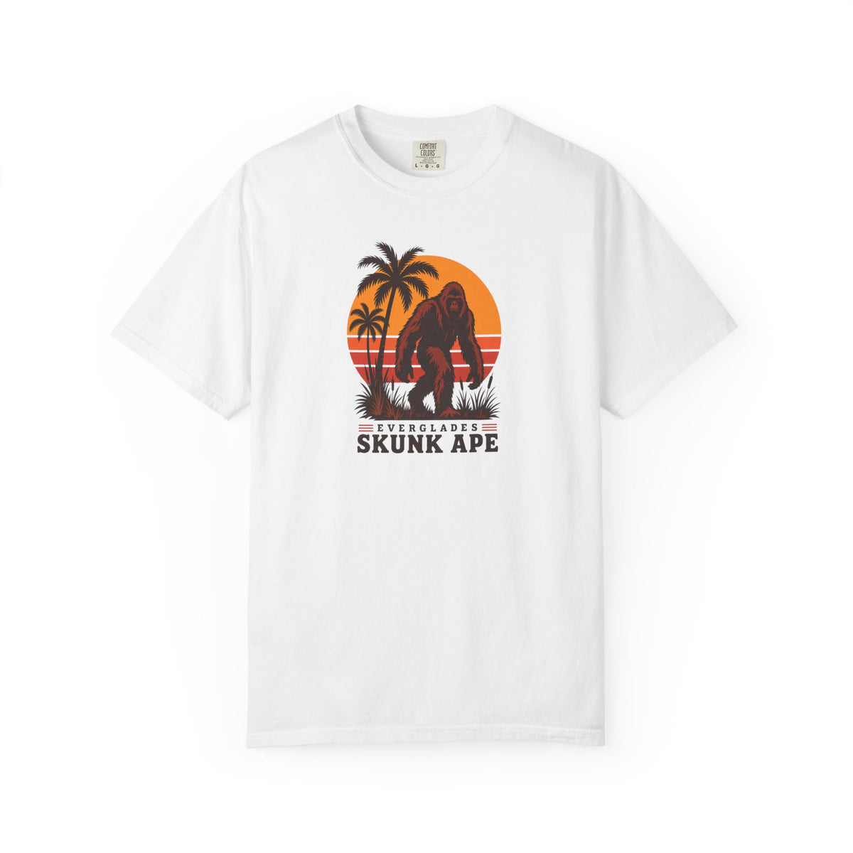 Everglades Skunk Ape Shirt – Retro Florida Cryptid Sunset Tee