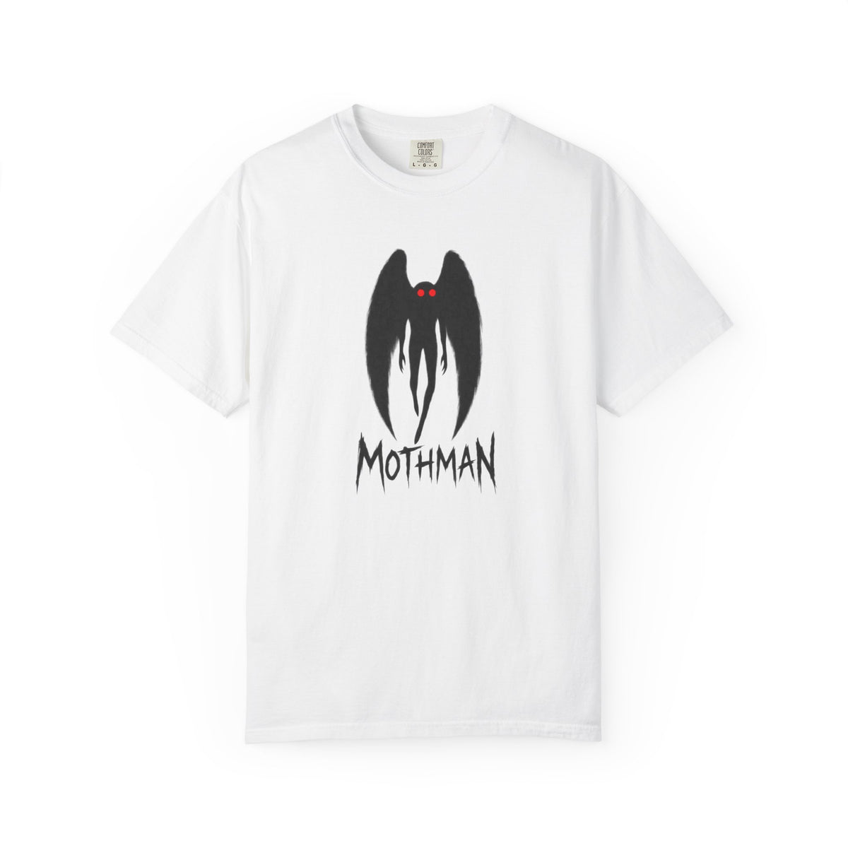 Mothman Silhouette Shirt – Minimal Red Eyes Cryptid Tee