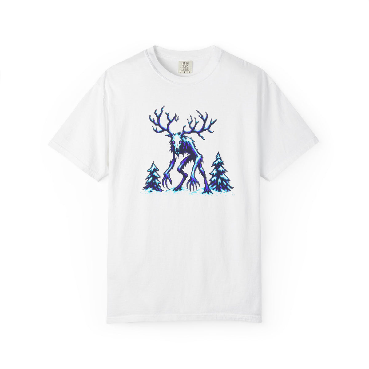 Pixel Wendigo Shirt – Retro 8-Bit Horror Cryptid Tee