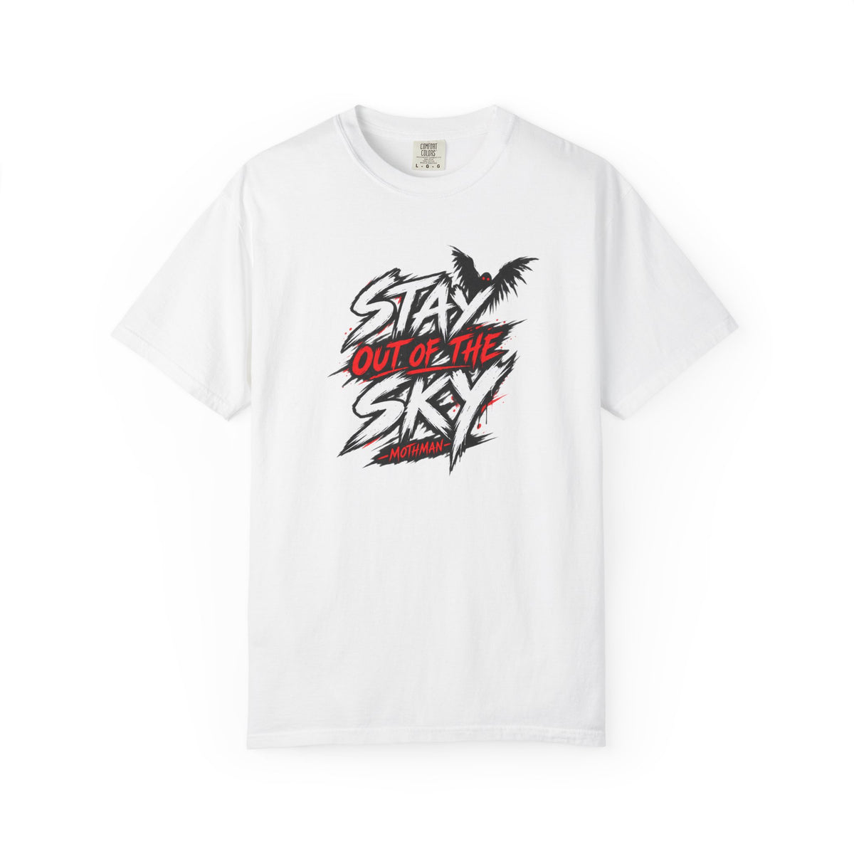 Stay Out of the Sky Mothman Shirt – Cryptid Warning Tee