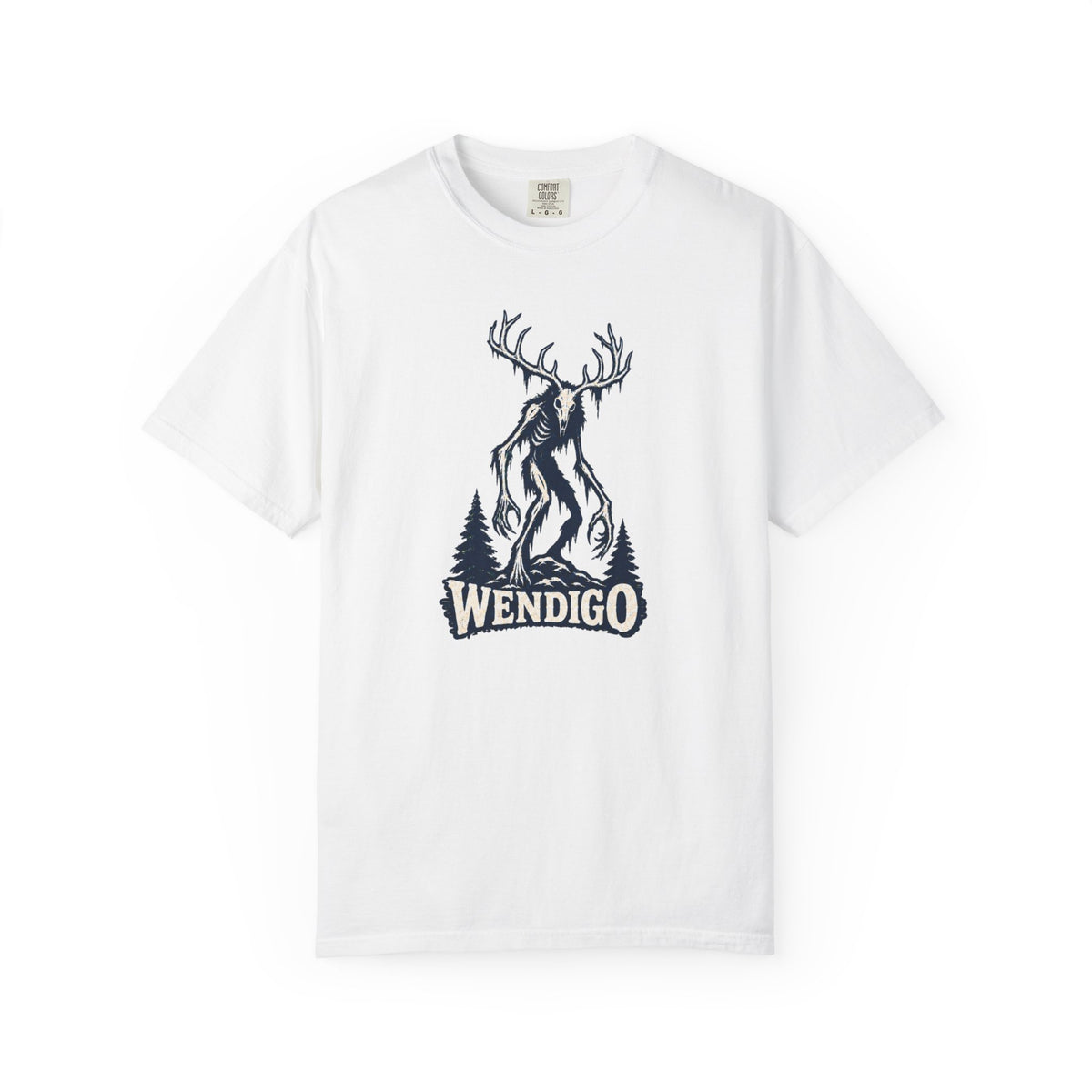 Classic Wendigo Shirt – Antlered Cryptid Horror Tee