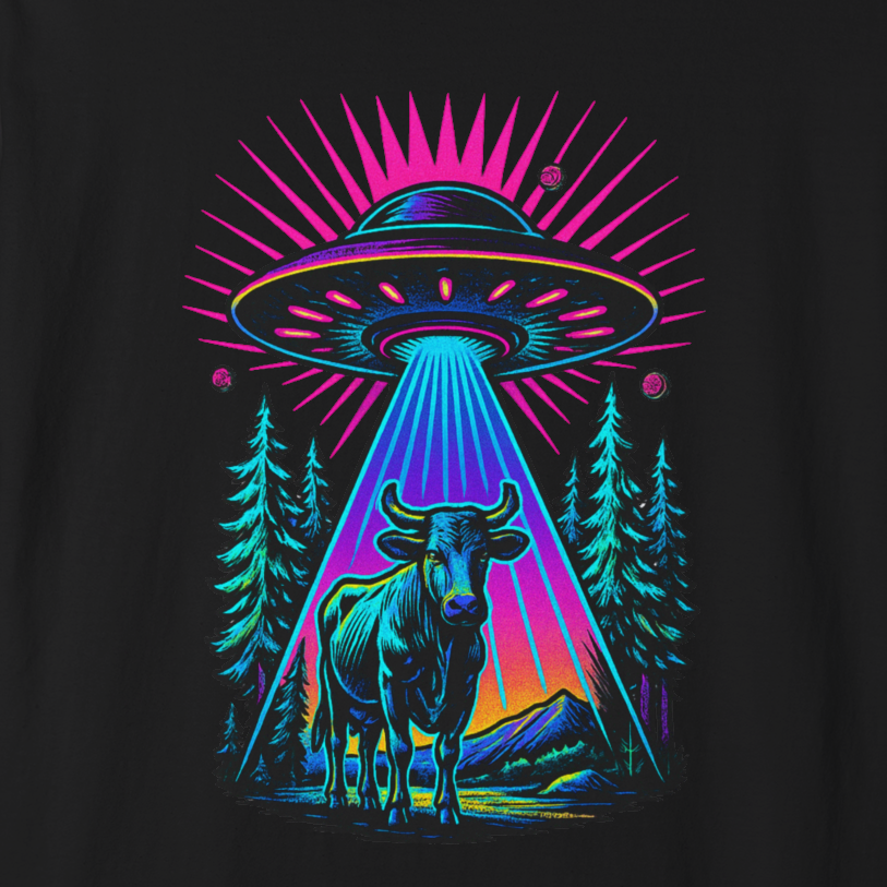 UFO and alien paranormal shirt collection artwork