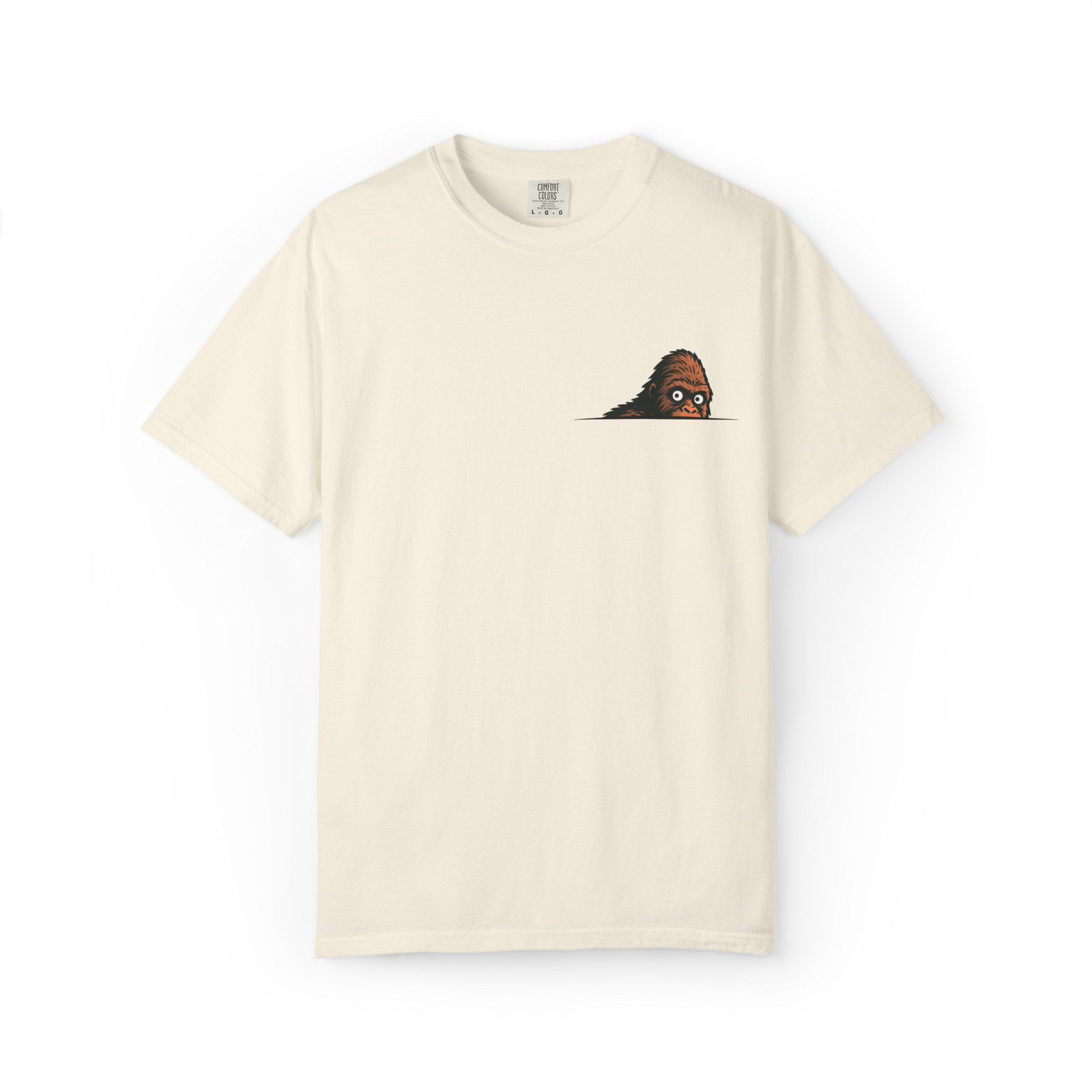Peeking Bigfoot Pocket T-Shirt