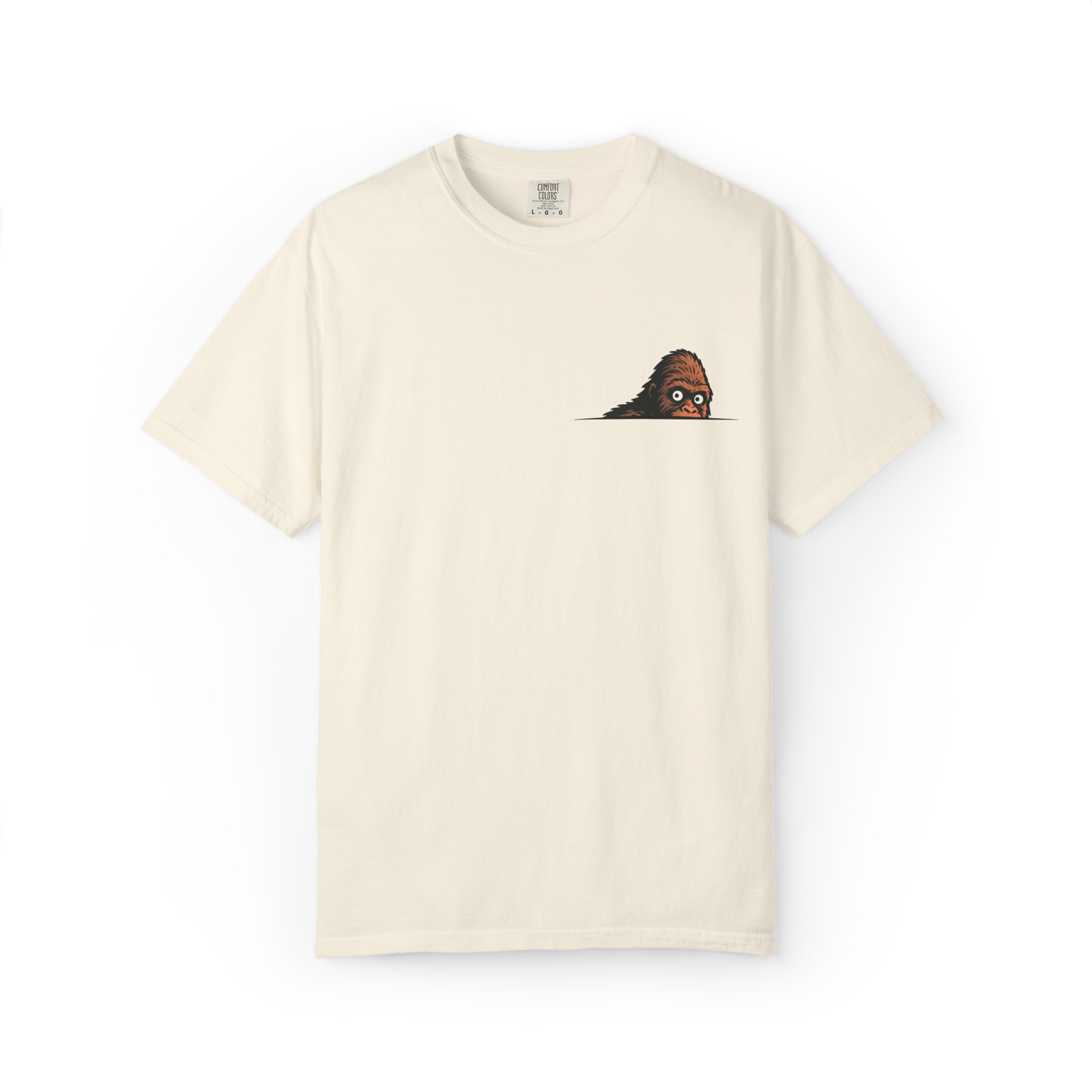 Peeking Bigfoot Pocket T-Shirt
