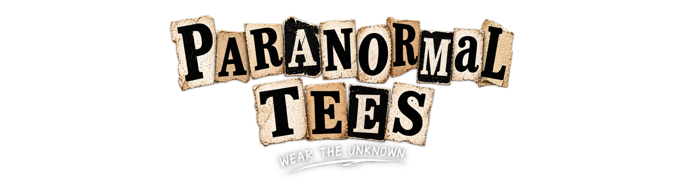 Paranormal Tees logo with Wear the Unknown tagline